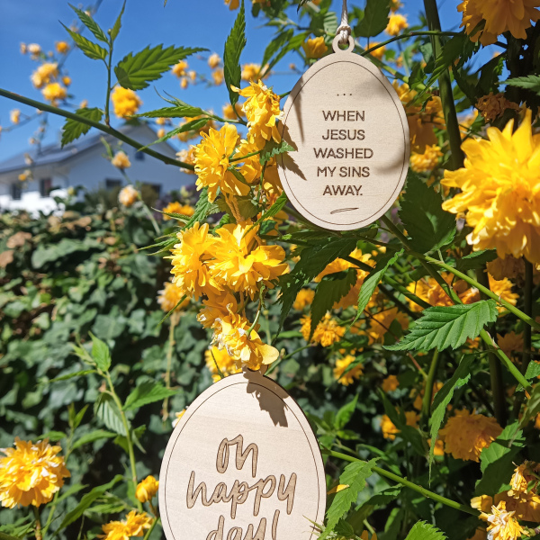 Osteranhänger "Oh happy day"