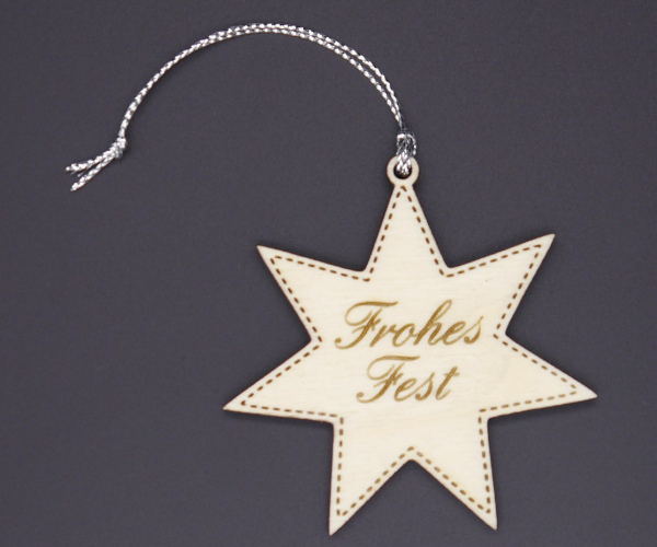 Sternanhänger "Frohes Fest"