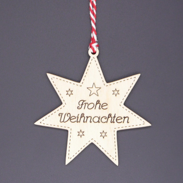 Sternanhänger " Frohe Weihnachten"