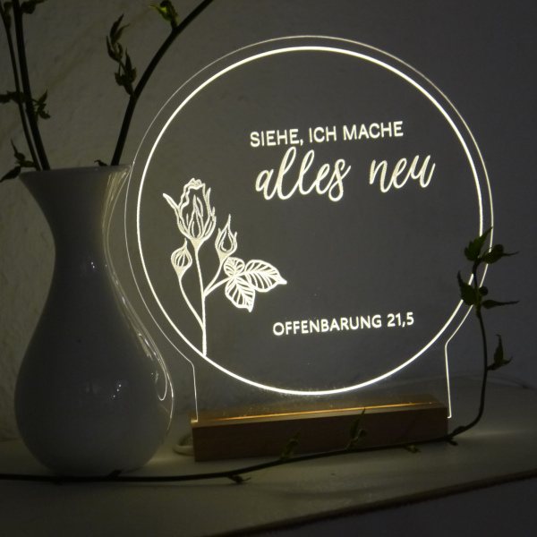Leuchtbild "Alles neu"