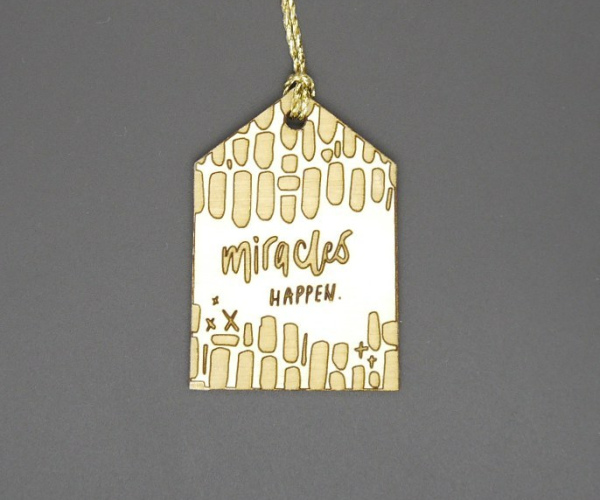 Anhänger "Miracles HAPPEN" klein