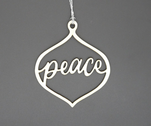 Anhänger "peace" Schrift