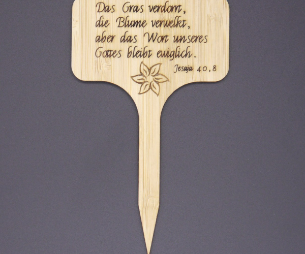 Pflanzenstecker "Jesaja 40,8"