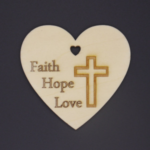 Herzanhänger "Faith Hope Love"