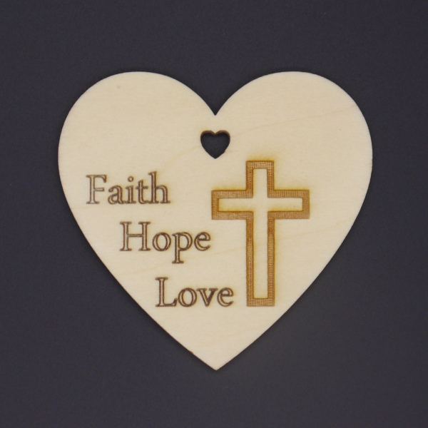 Herzanhänger "Faith Hope Love"