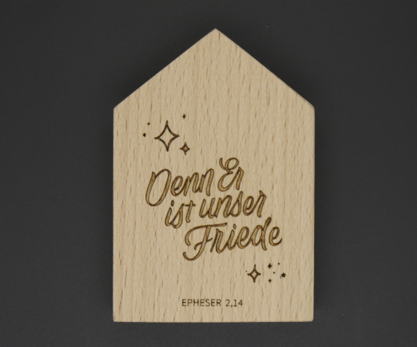 Haus "Denn Er ist unser Friede" klein