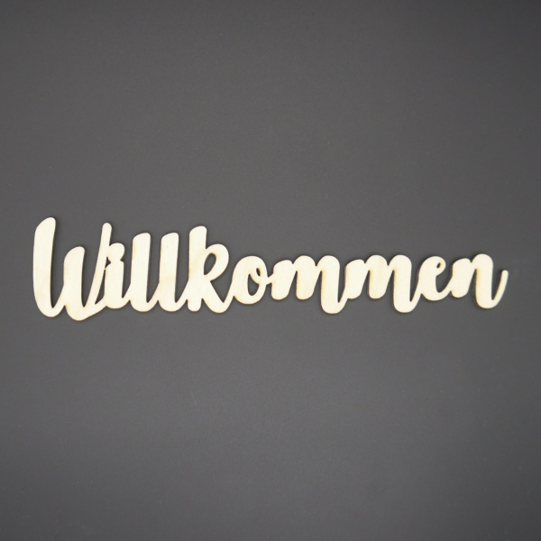 Schriftzug "Willkommen"