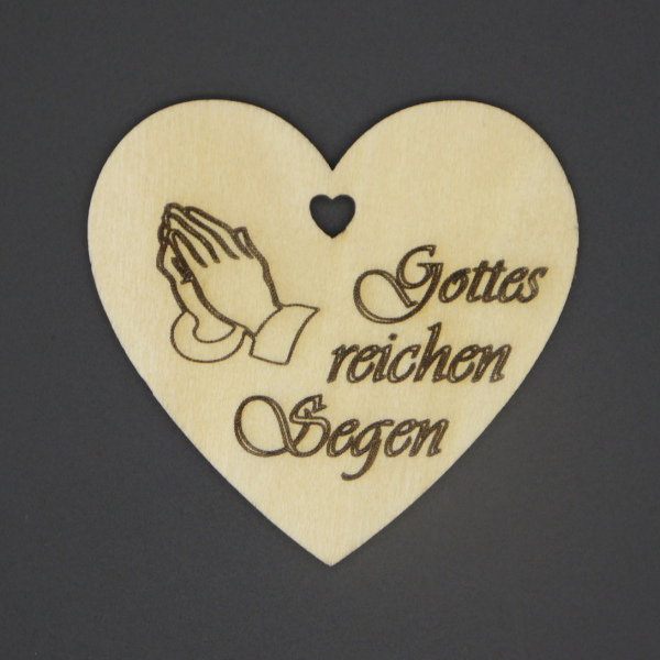 Herzanhänger "Gottes reichen Segen"